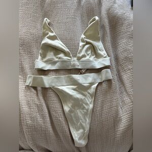 Skims Plunge Bralette & Cotton Rib Thong